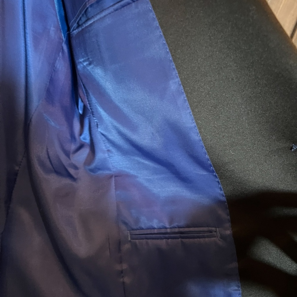 Tux jacket egara 38R slim fit sport coat Blue formal dinner suit jacket - Picture 5 of 6